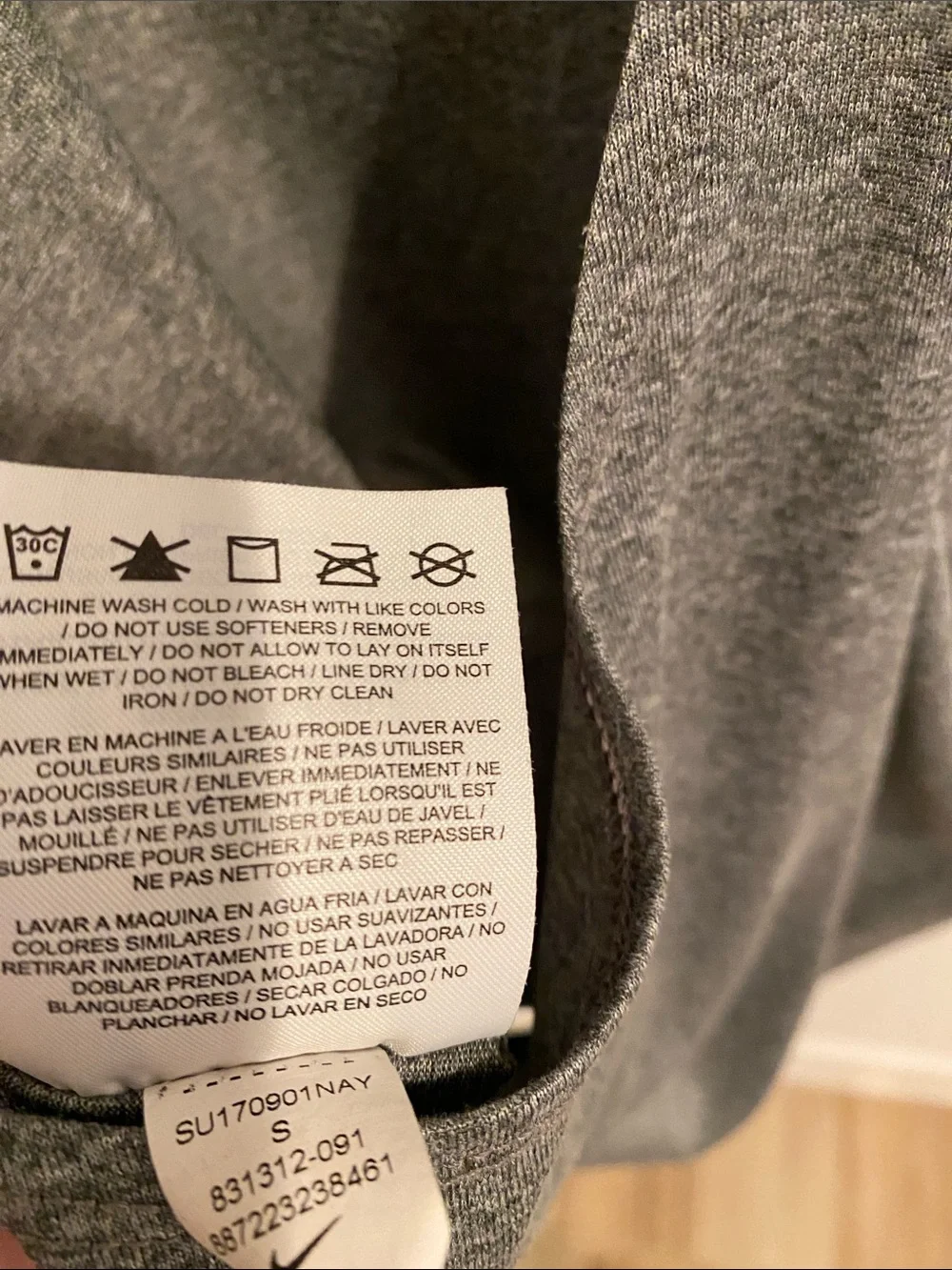 Nike Gray Athletic Racerback Tank with Branded Straps